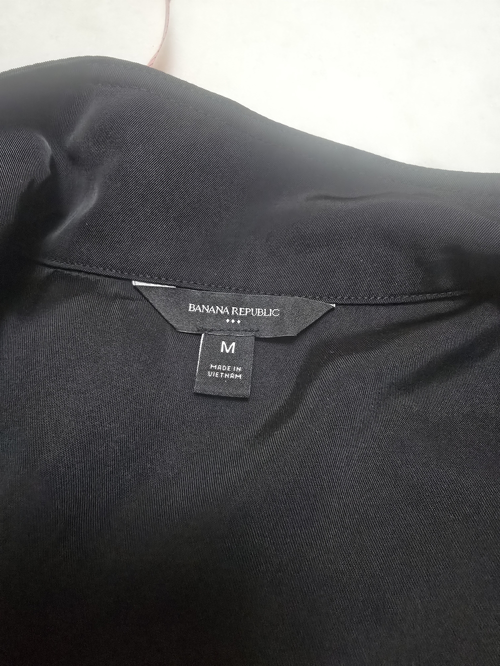 Banana Republic Black Long-Sleeve Shirt Dress with Waist Tie - Picture 13 of 13
